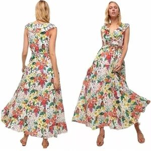 J. Crew Women’s Ratti Island‎ Botanical Print Ruffle Maxi Dress, Size 16 NWT